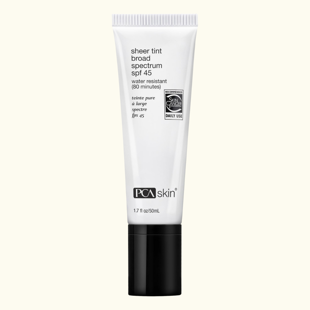 Sheer tint broad spectrum SPF45